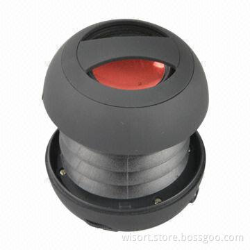 Mini Portable Speaker for MP3 Players, Mobile Phones, Computers, Good Bass, Sized 60 x 60 x 44mm